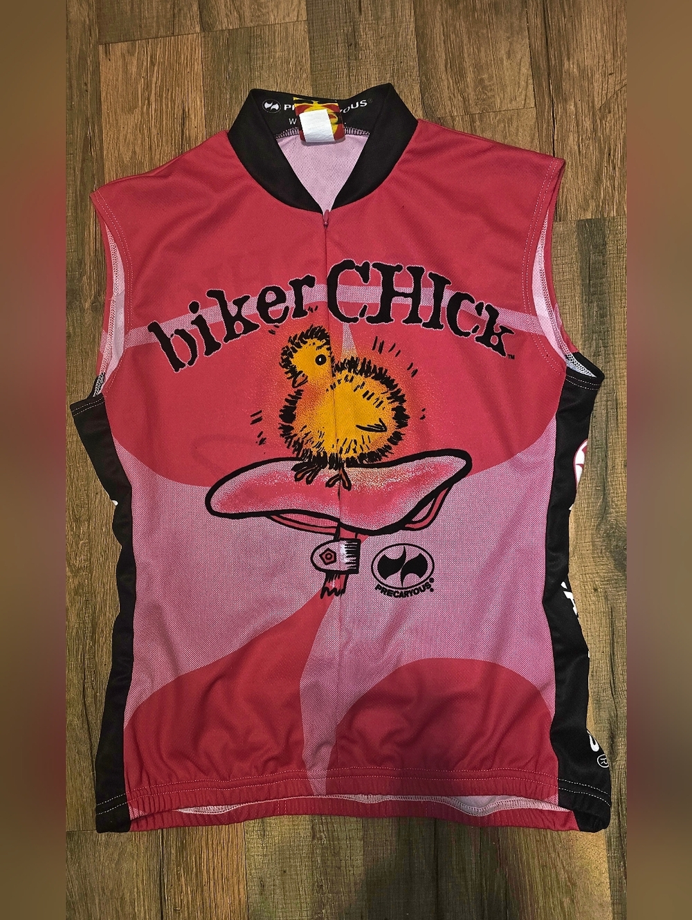 Precaryous What Life Is Cycling Biker Chick Top Size XL